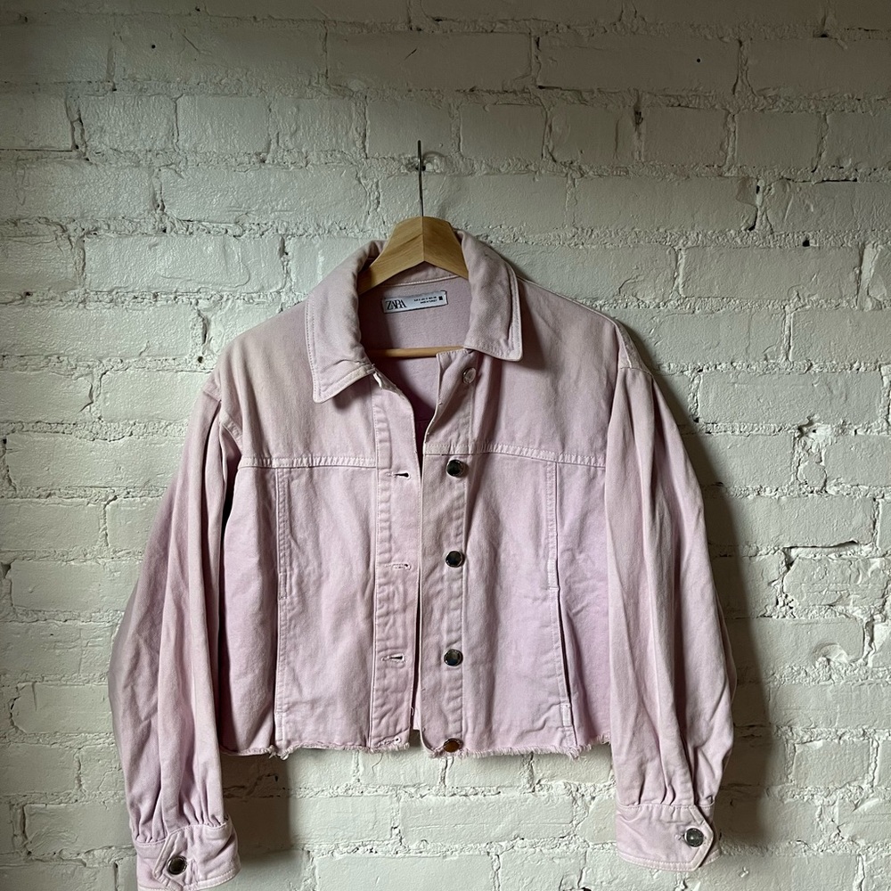 Zara Light Pink Jean Jacket